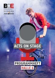 Programmheft zur Acts on Stage I BOE 2023